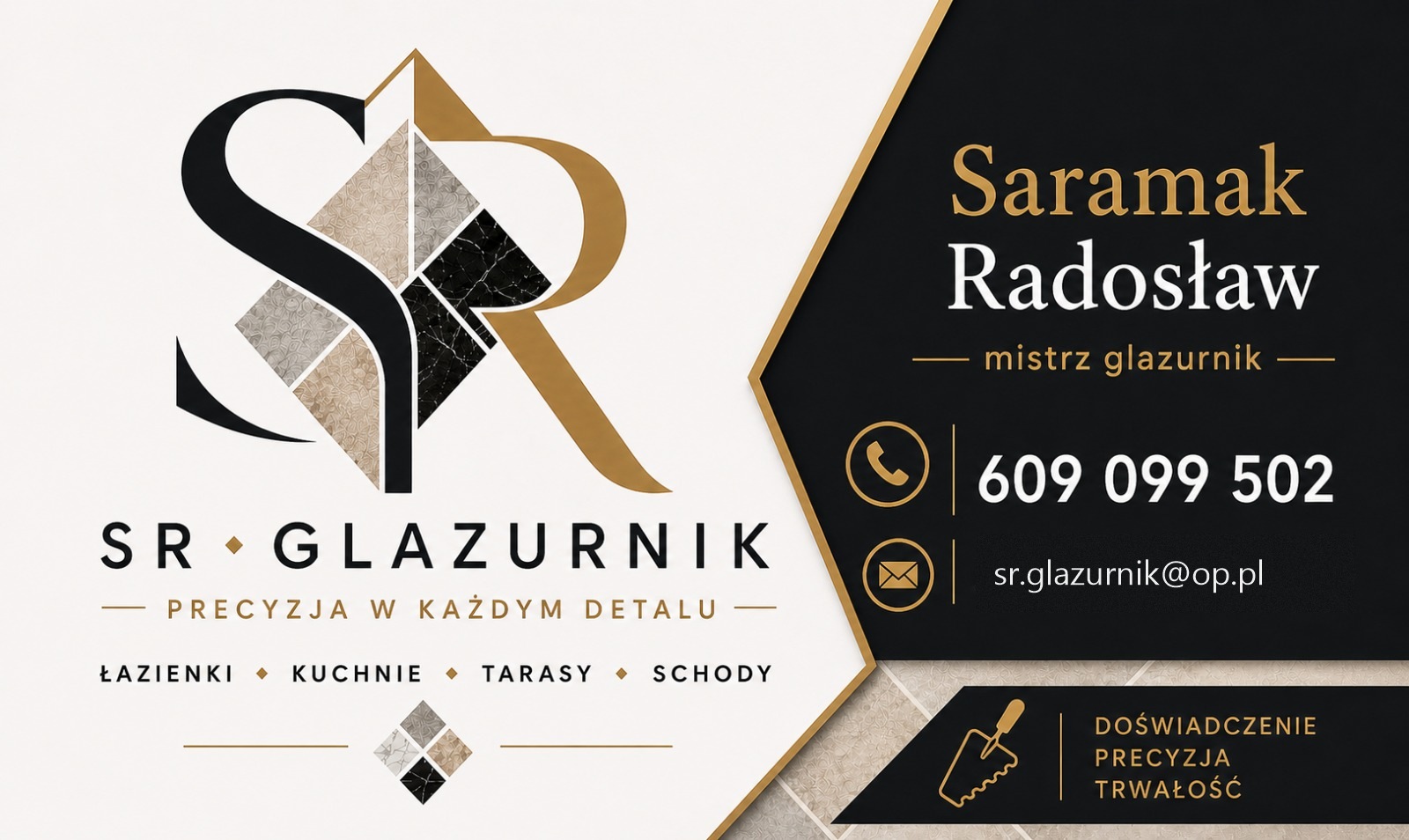 Wizytówka SR Glazurnik - Radosław Saramak